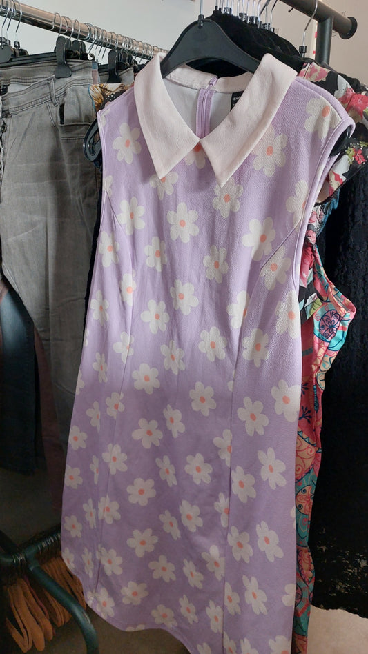 SHEIN Kleid Lila mit Blumen Gr.: XL