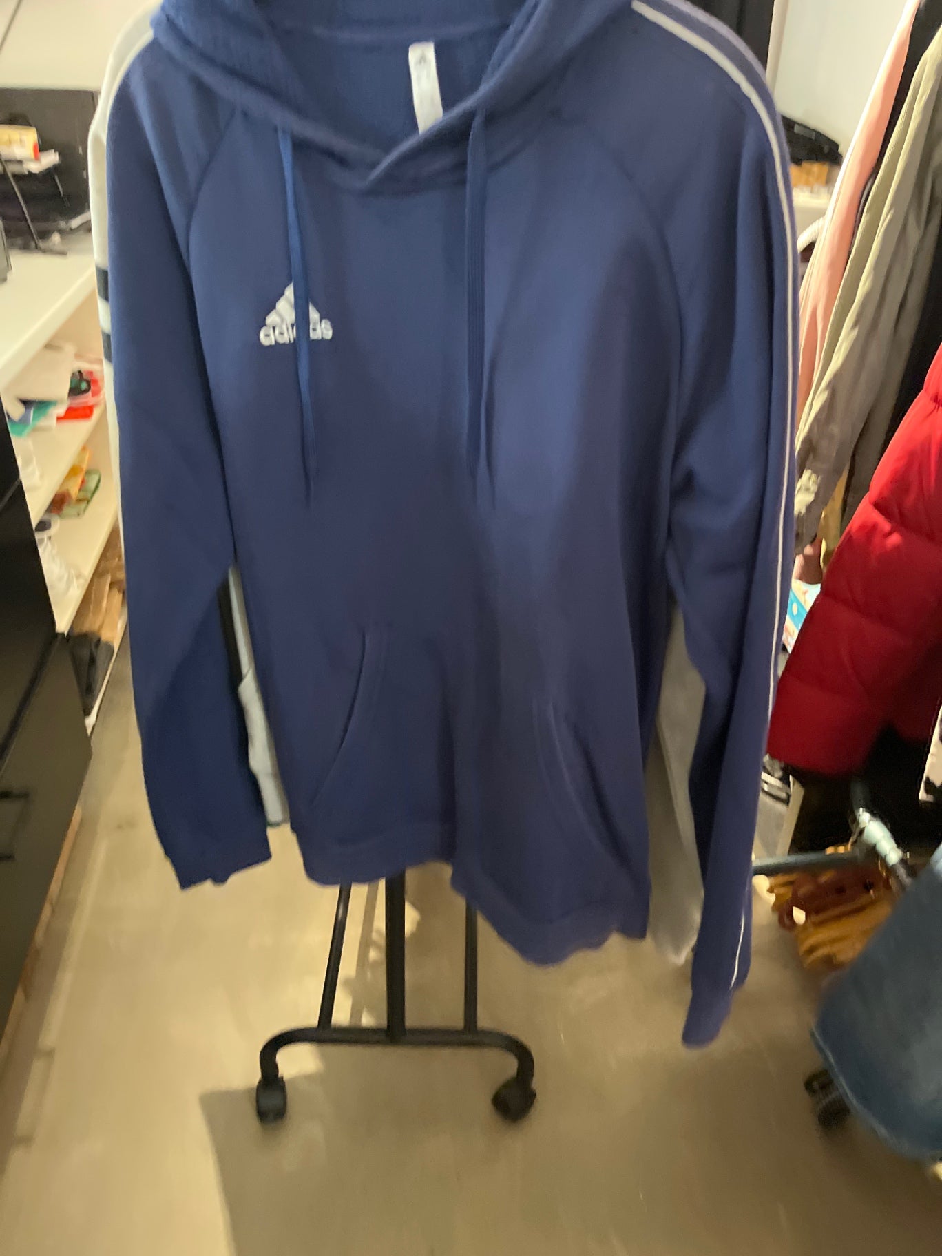 adidas Hoodie Blau Gr.: M