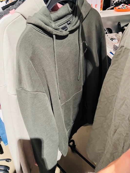 Pinksoda Hoodie Grün grau Gr.: S