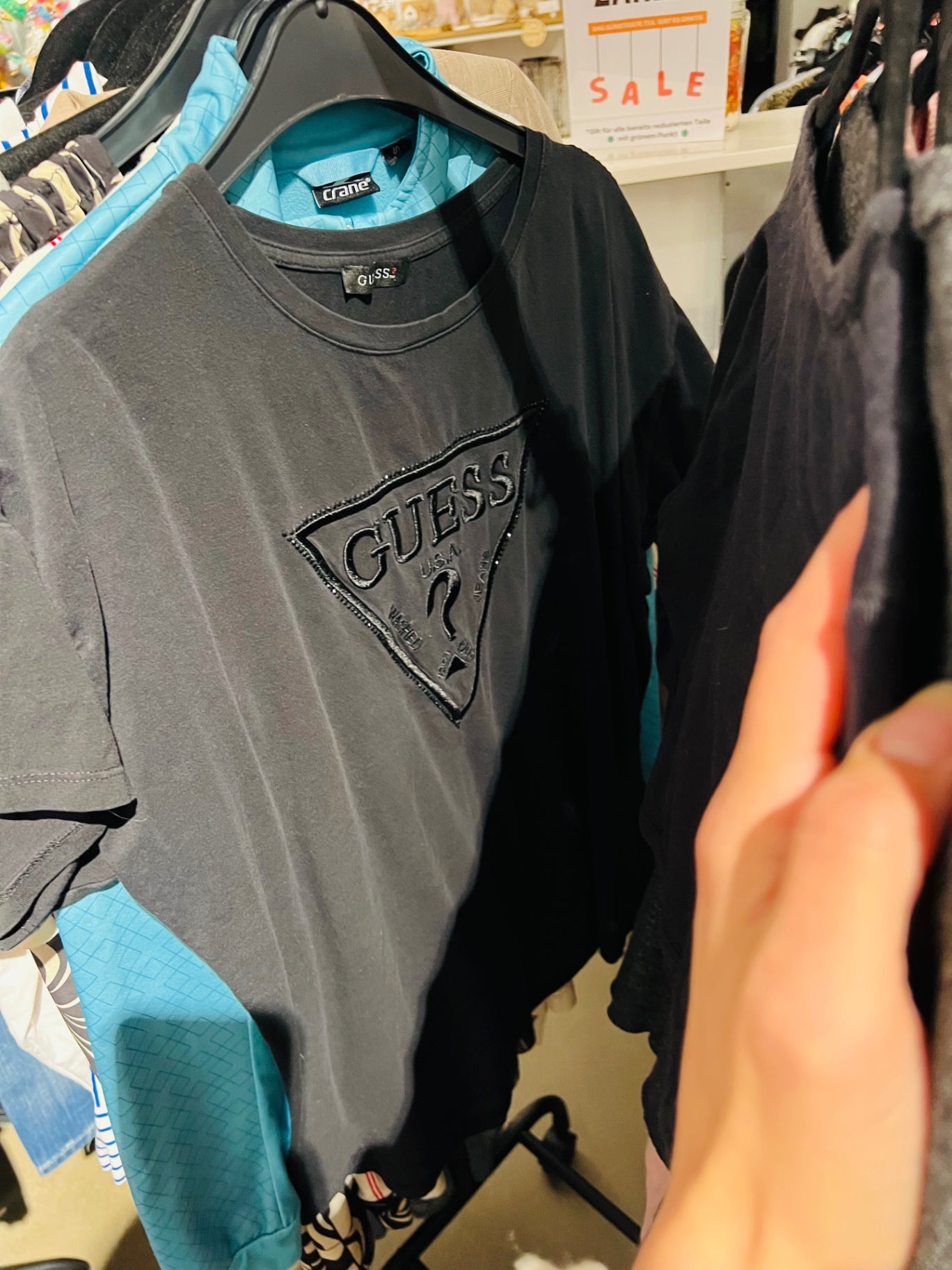 Guess T-Shirt Schwarz Gr.: L