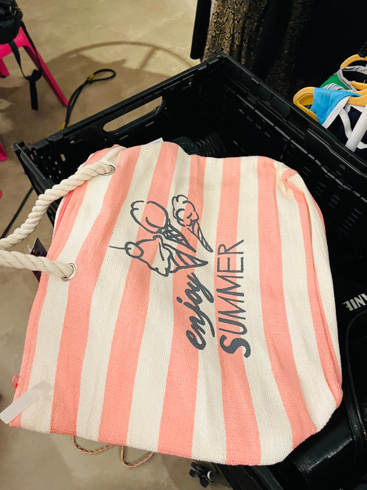 Tasche Pink und Weiß 