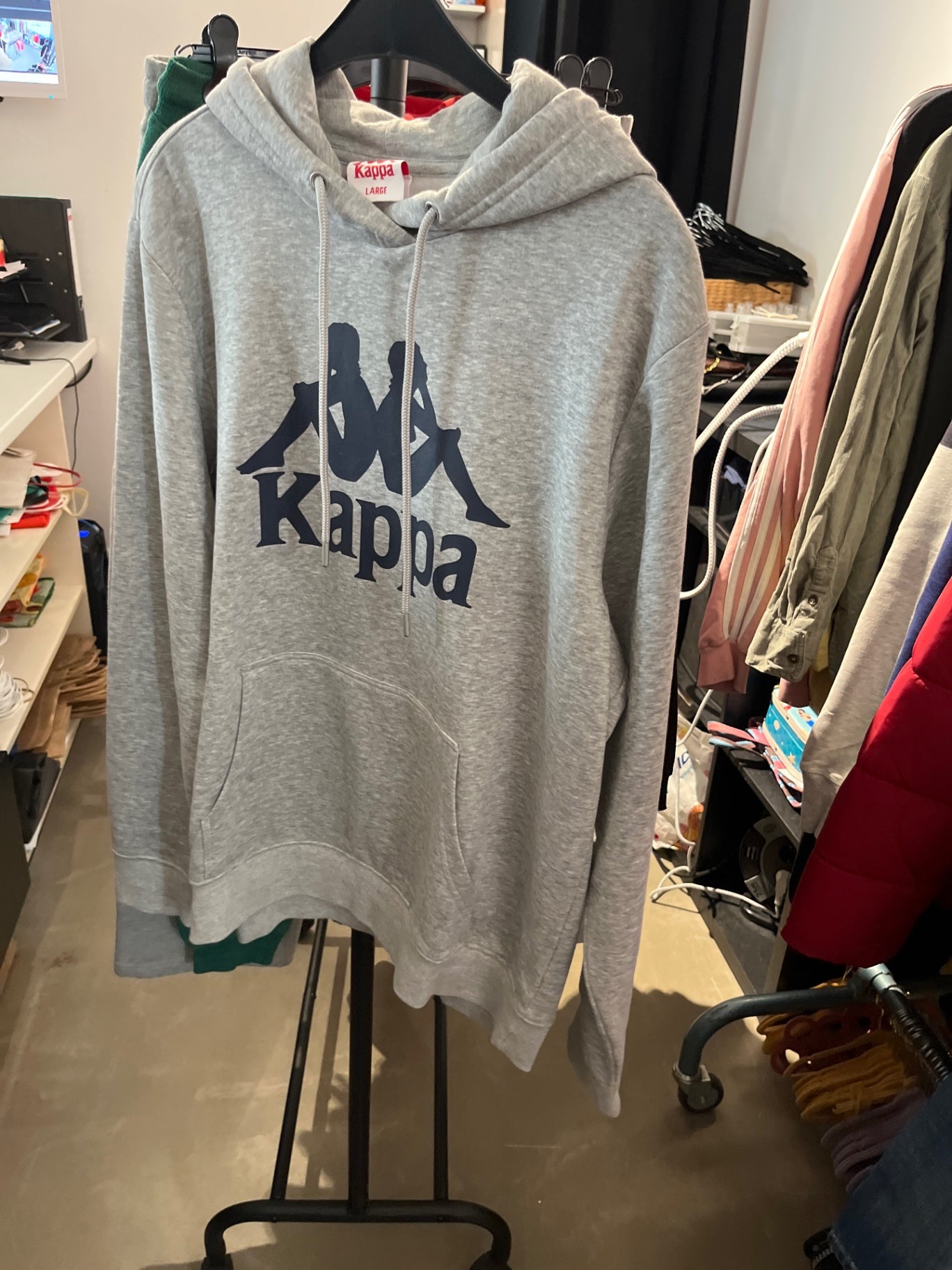 Kappa Hoodie Grau Gr.: L