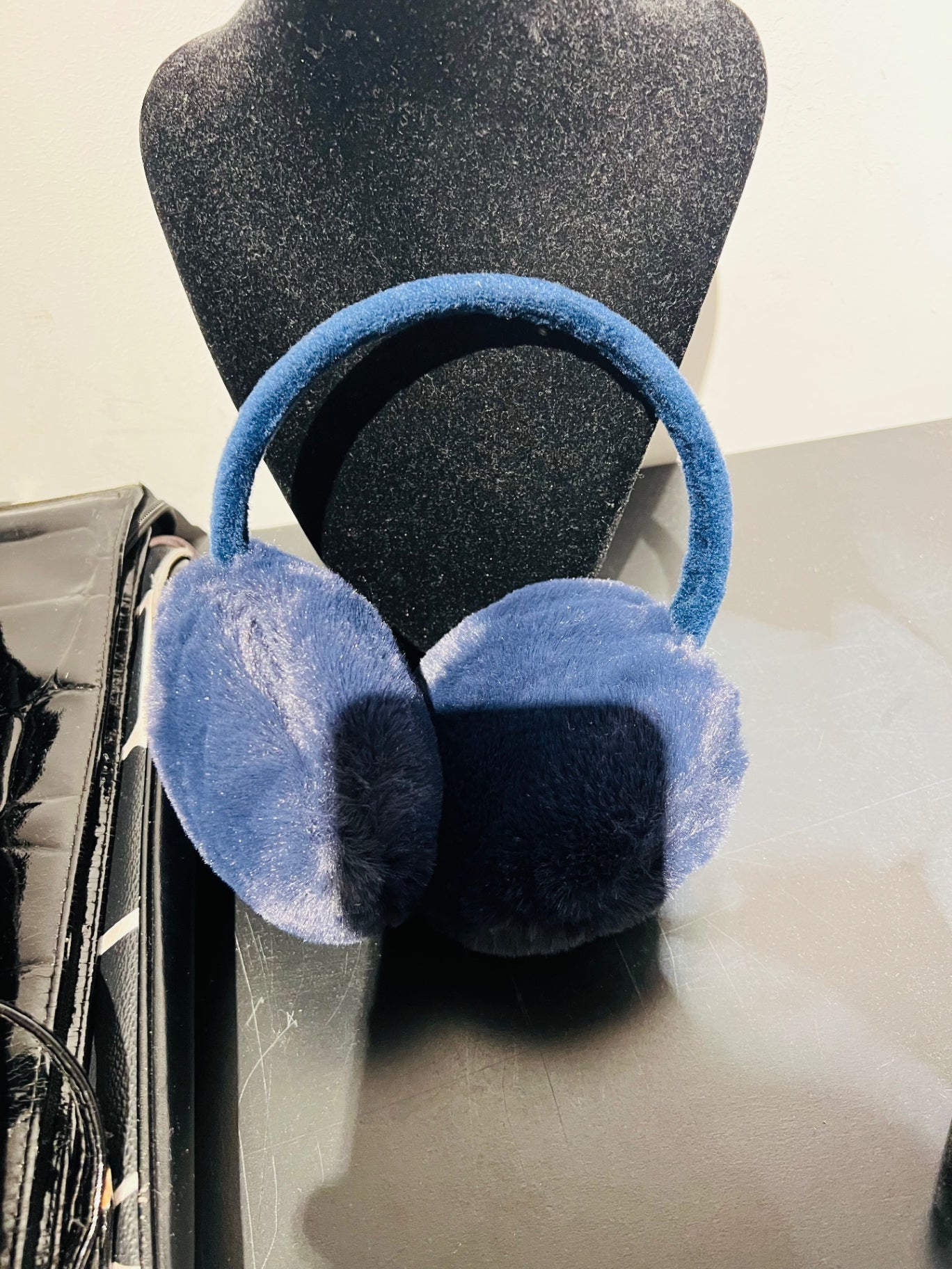 Plüsch Ohrwärmer Blau 