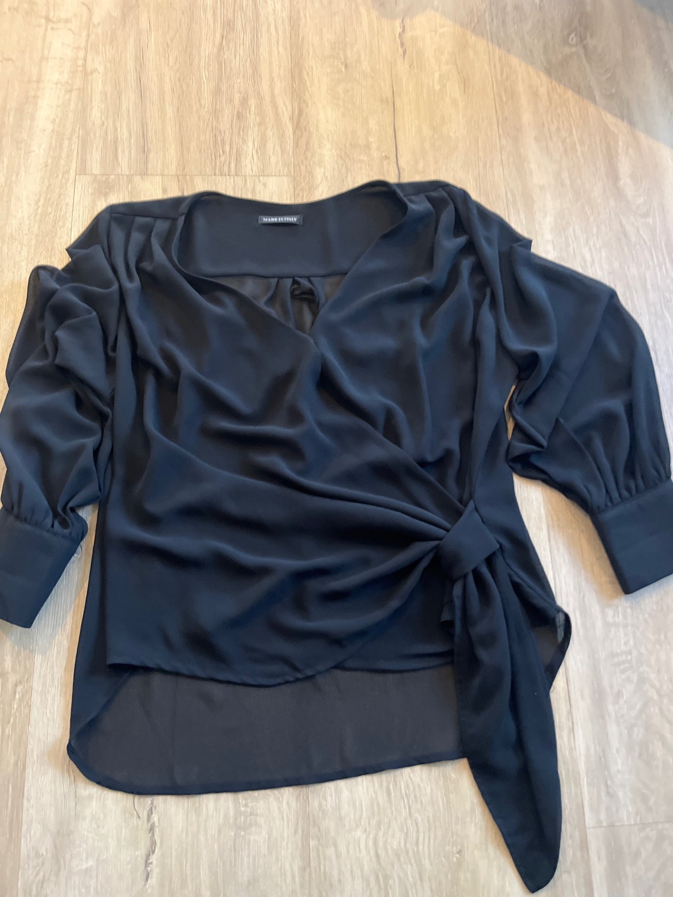 Made in Italy Bluse Schwarz 