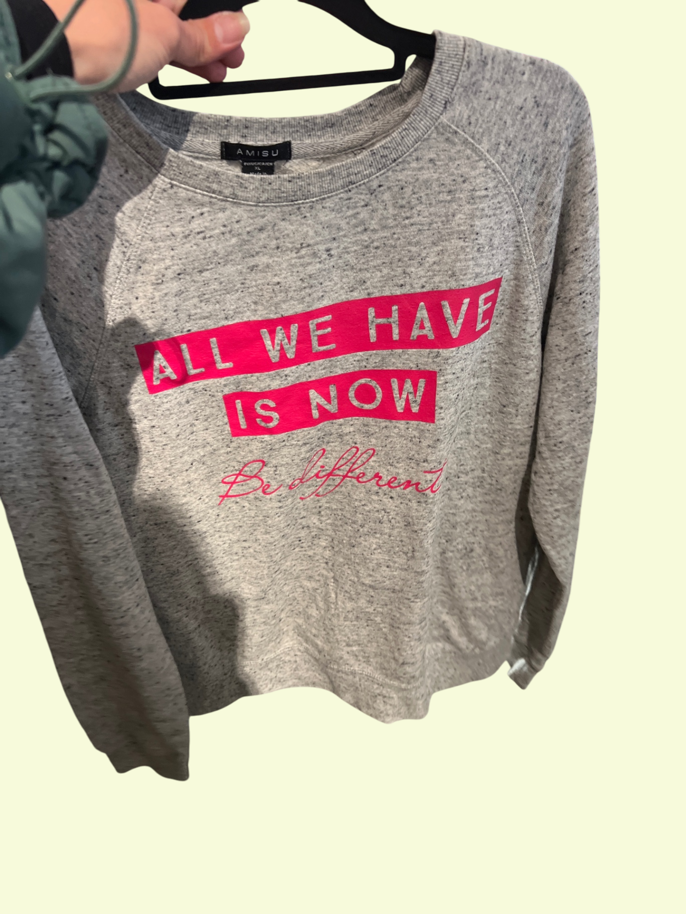 AMISU Sweatshirt Grau Gr.: XL