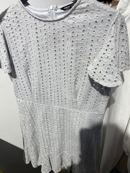 SHEIN Kleid Hellgrau Gr.: L