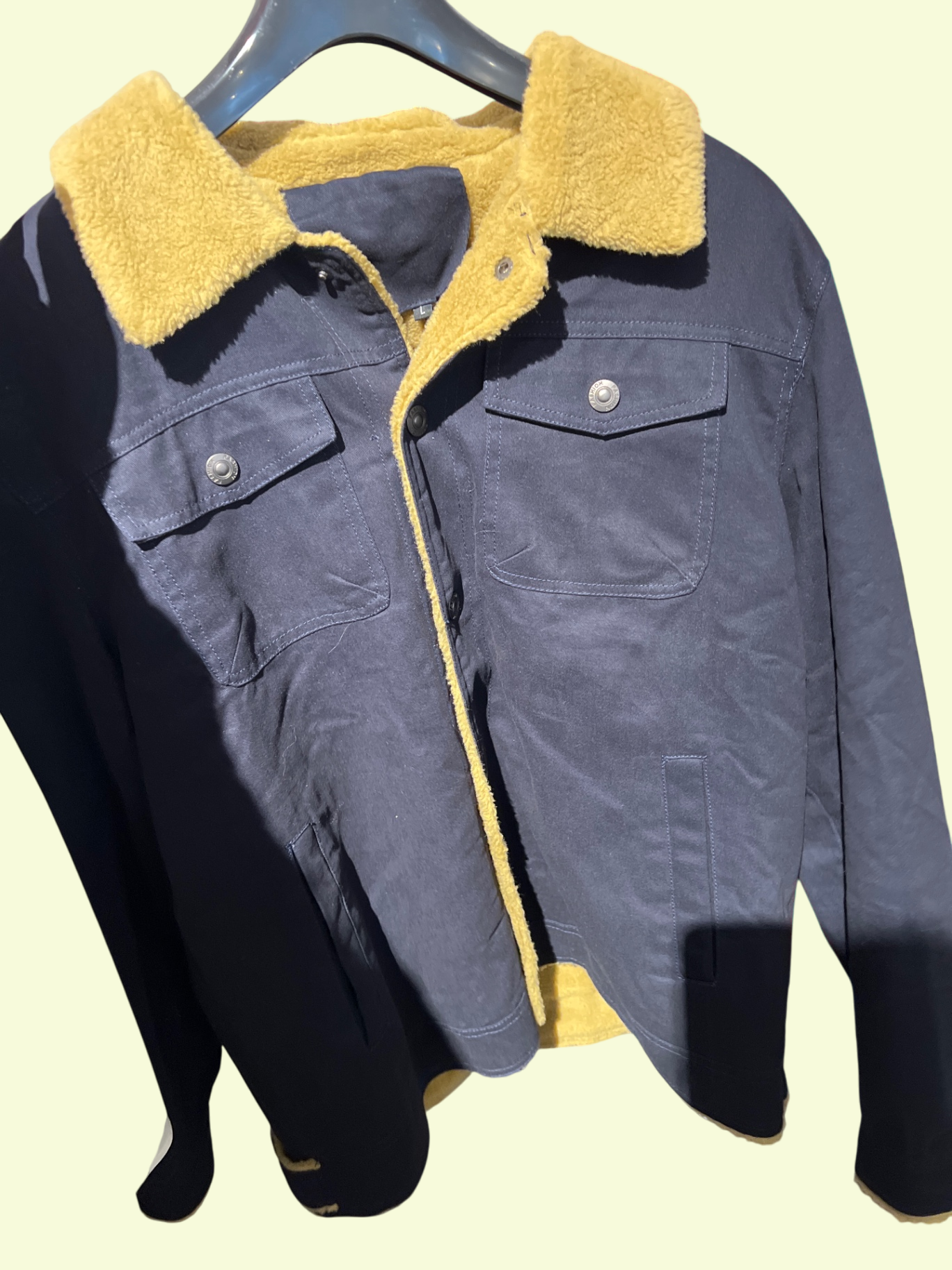 Jacke Schwarz Teddy Gr.: L