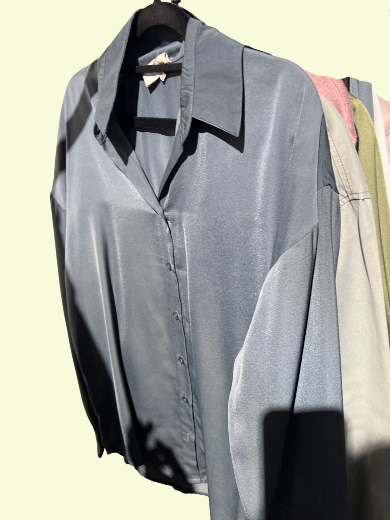 Shoeby Bluse Grau Blau Gr.: S