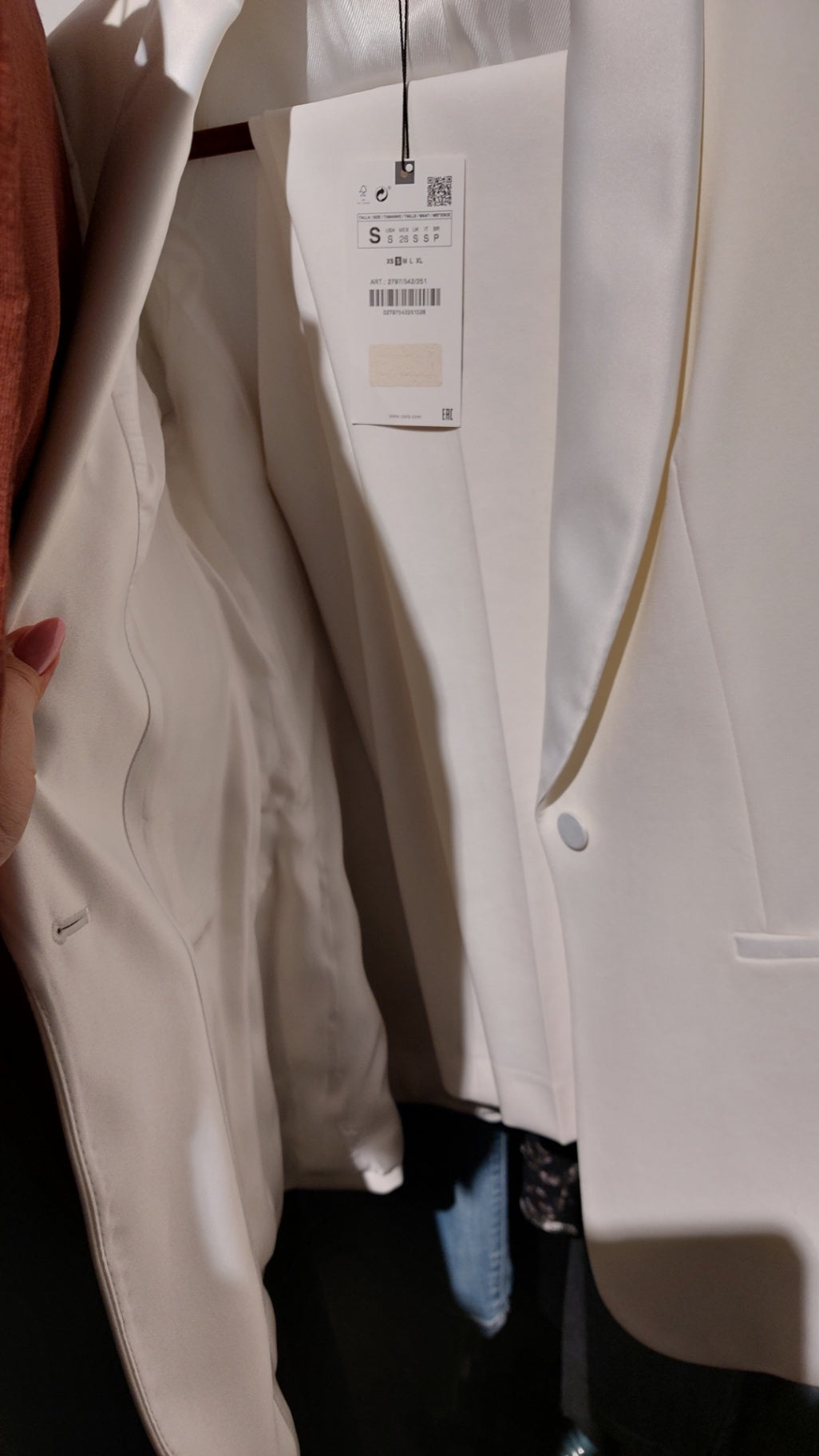 ZARA Anzughose Creme Gr.: S