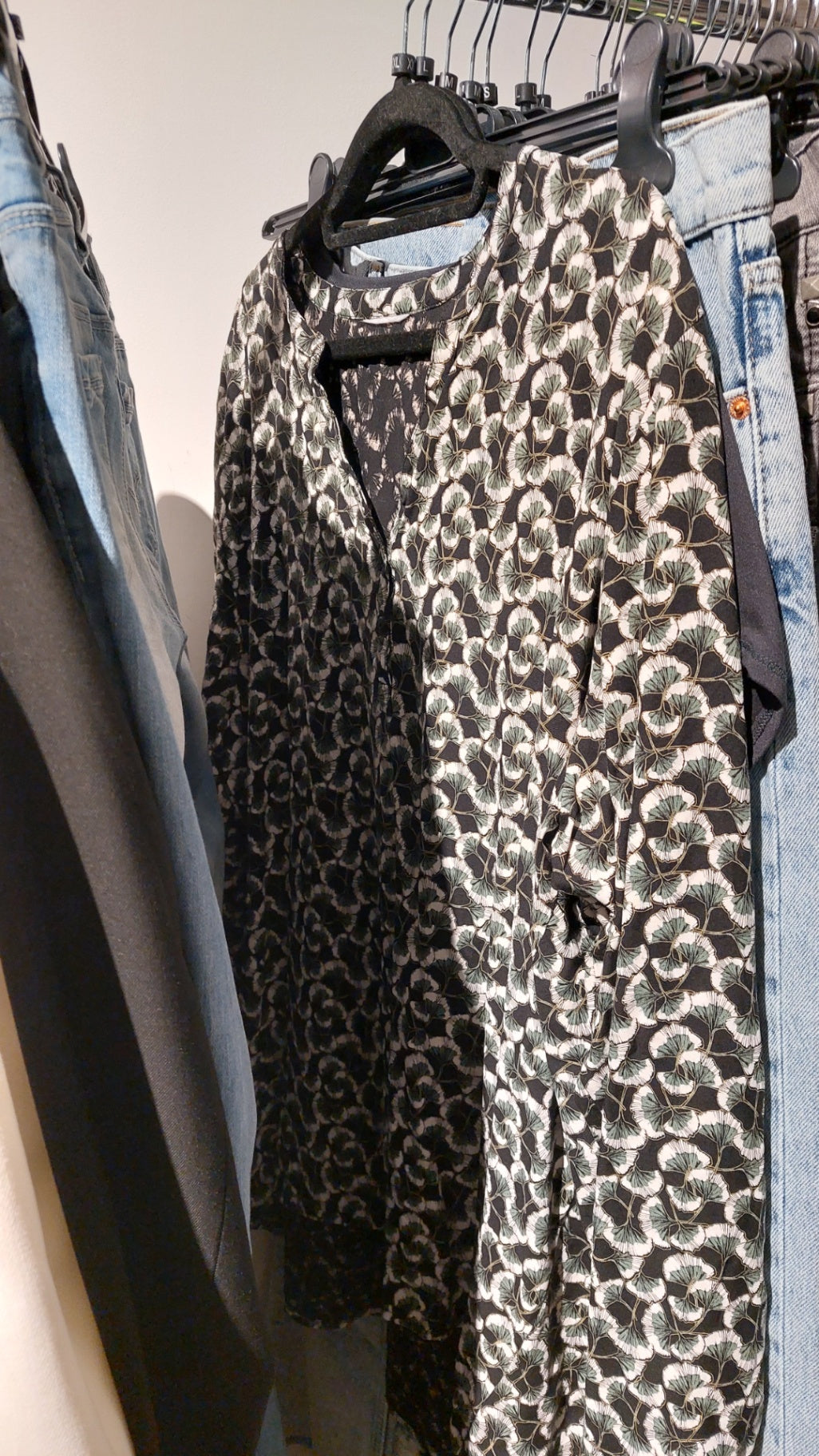 Gina Benotti Bluse Schwarz/Weiß/Grün Gr.: S