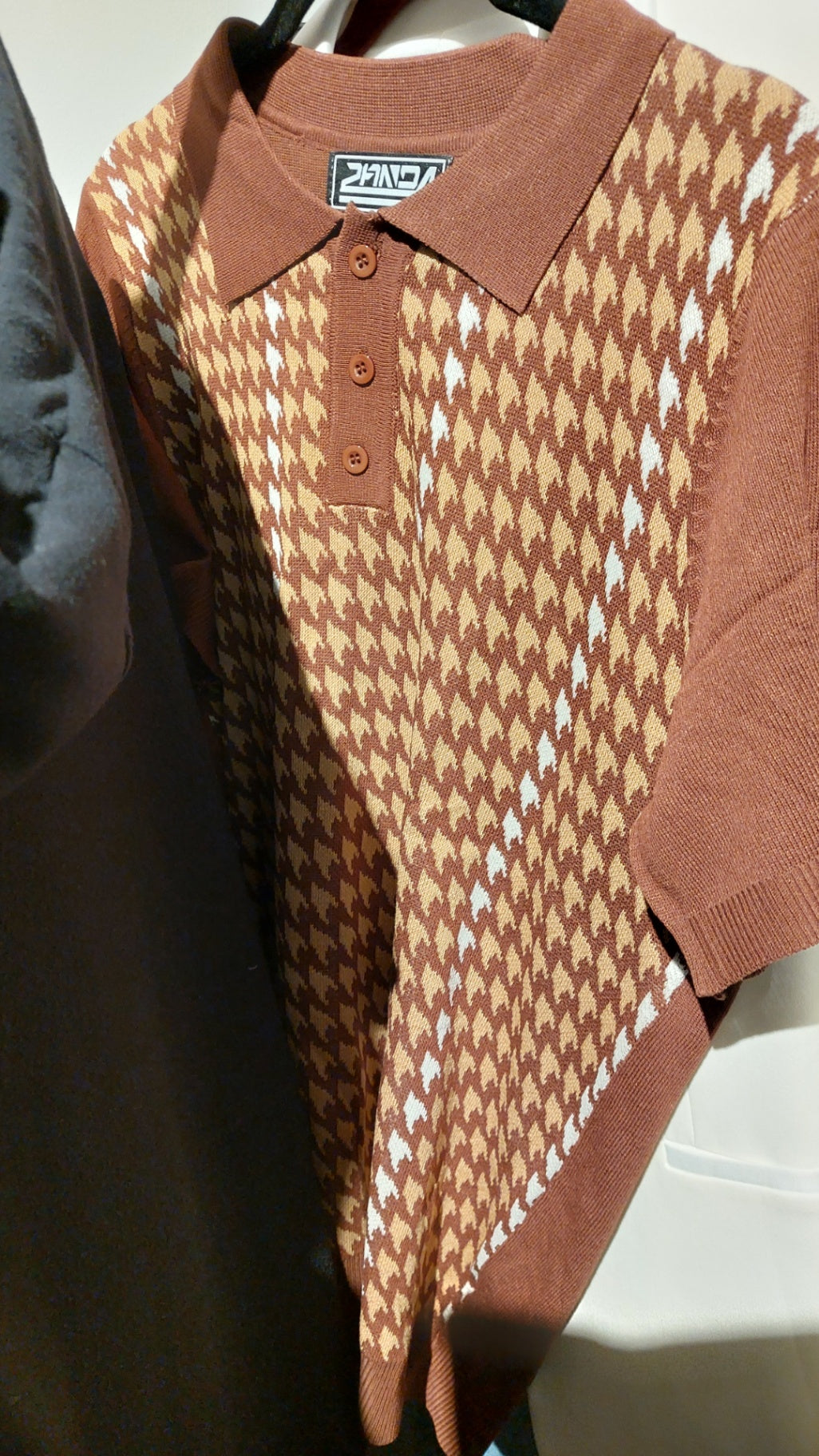 Zanda T-Shirt Hellbraun, Weiß Gr.: L