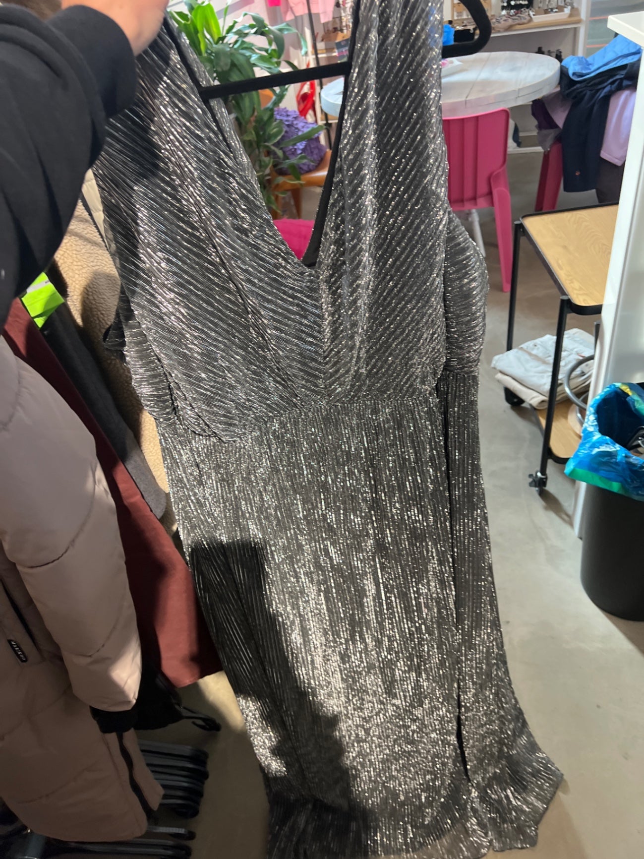 Ulla Popken Kleid Silber Gr.: 54