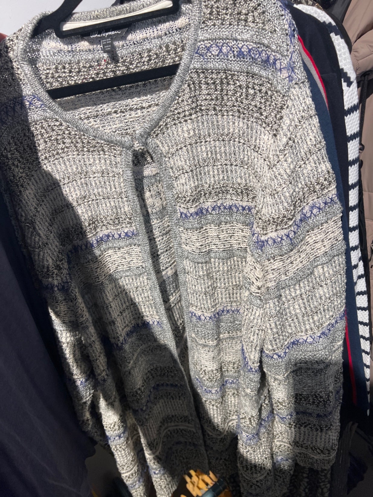 Ulla Popken Strickjacke Beige Streifen Gr.: 56
