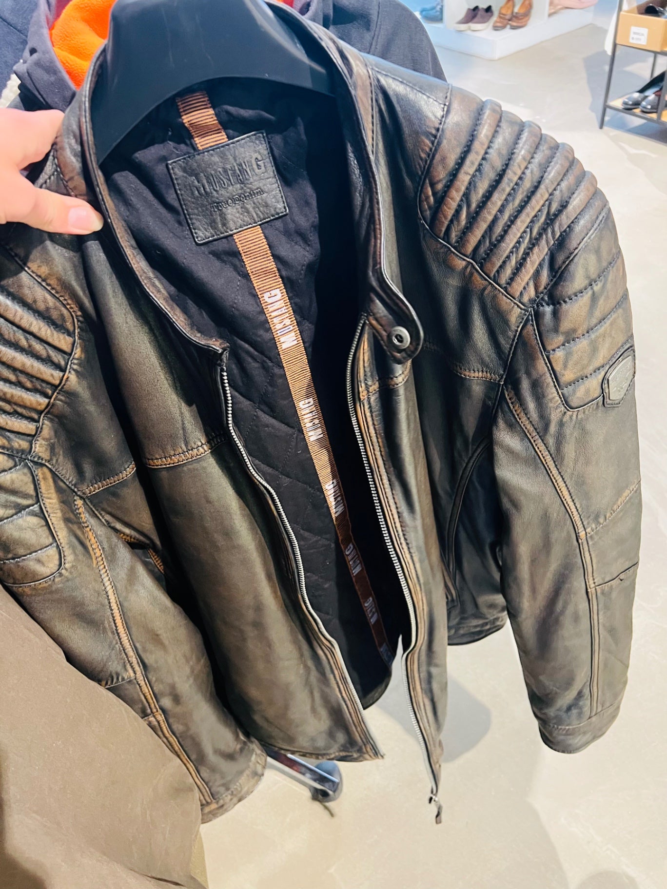 Mustang Lederjacke Braun Gr.: XXL