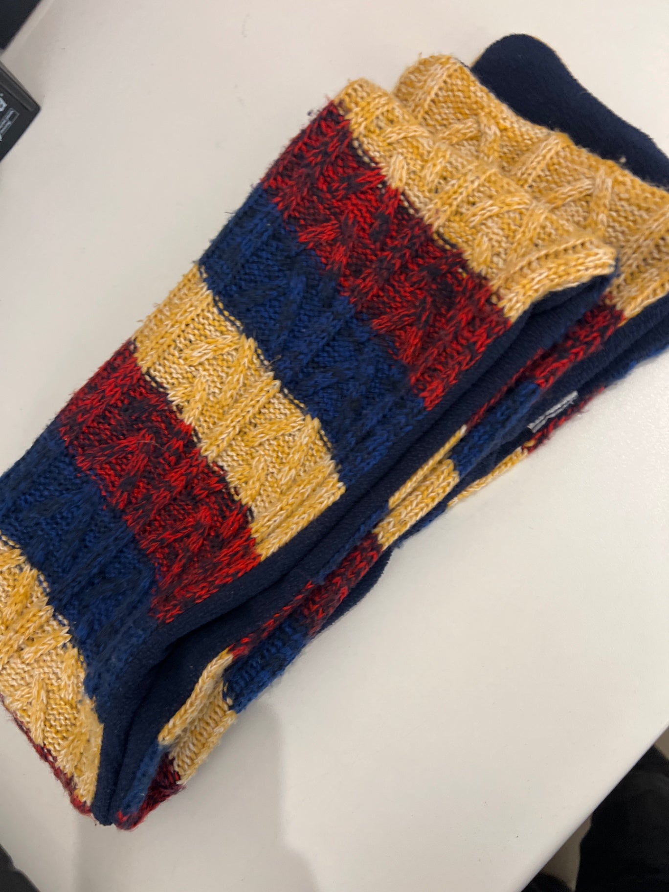 Schal Mehrfarbig (Rot, Blau, Gelb) 