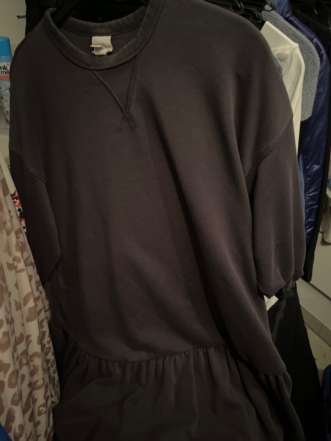 H&M Sweatkleid Dunkelgrau Gr.: S