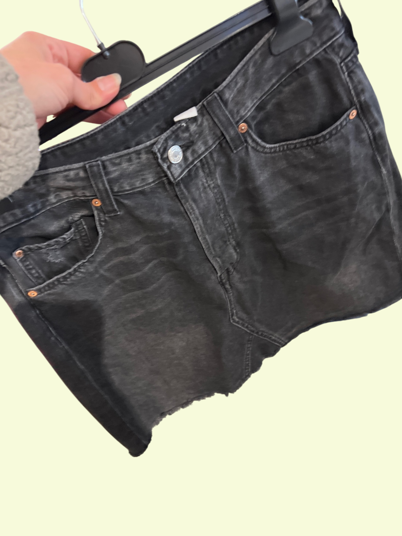 H&M Jeansrock Schwarz Gr.: XL