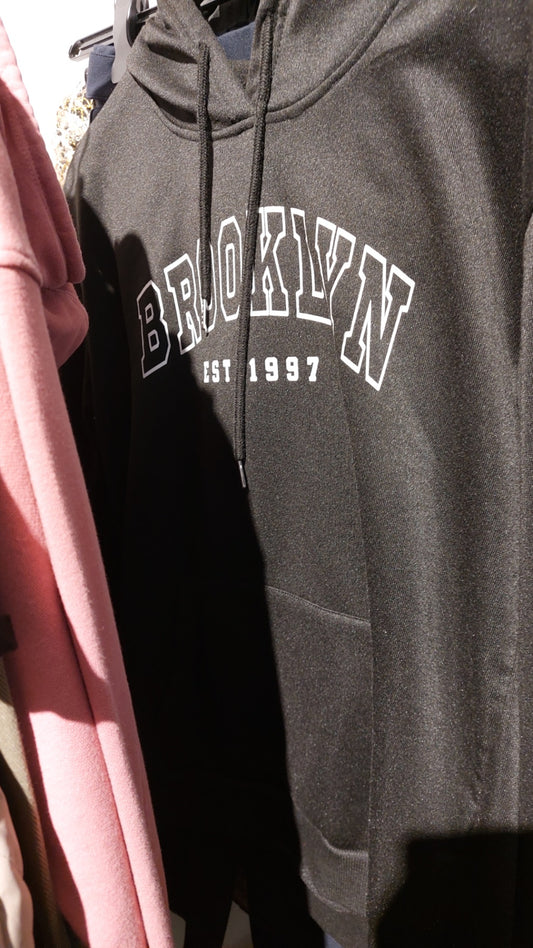 "Brooklyn" Hoodie Schwarz Gr.: M