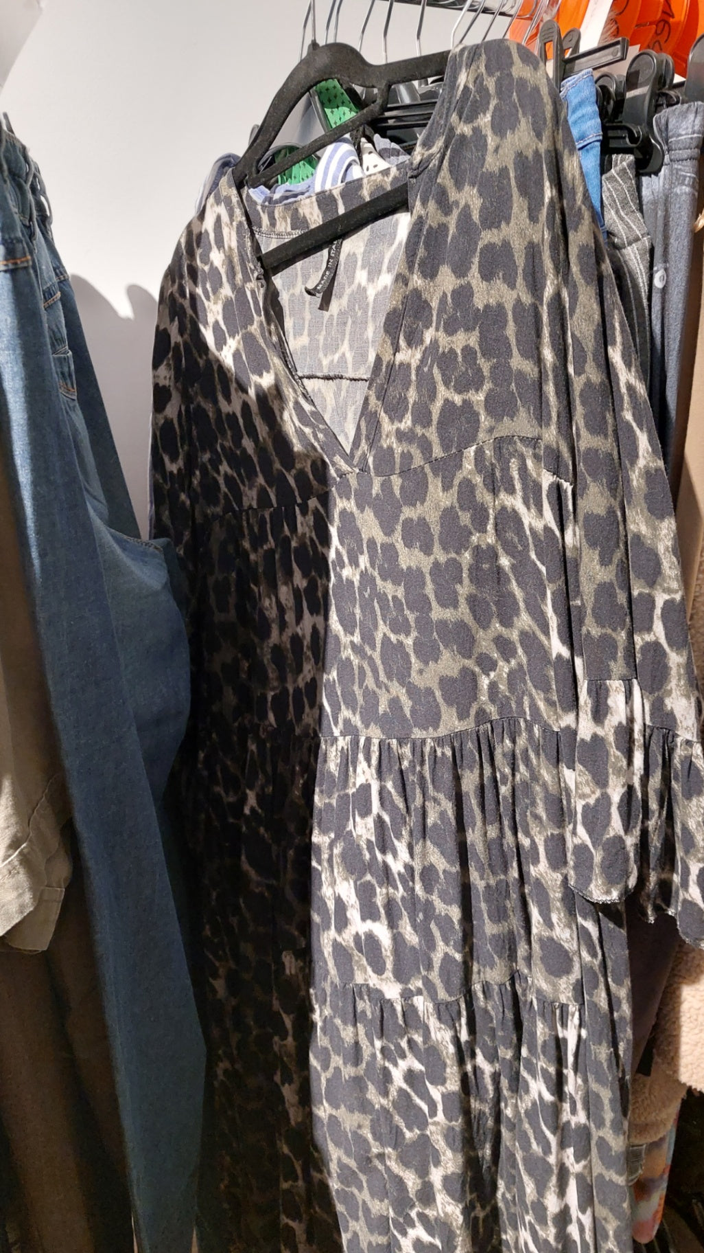 Made in Italy Kleid Grün/Schwarz B-Ware Gr.: M