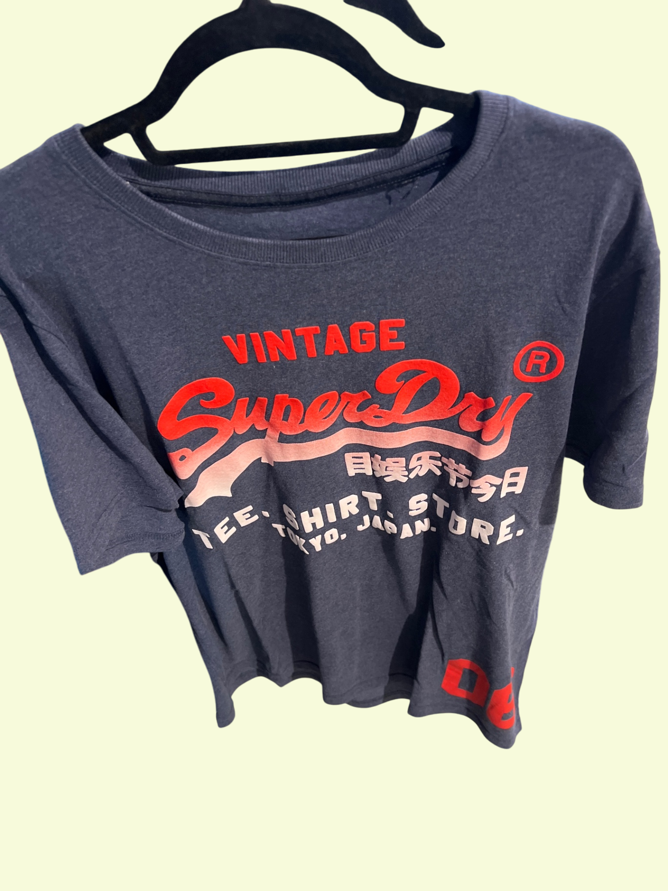Superdry T-Shirt Blau Rot Gr.: M