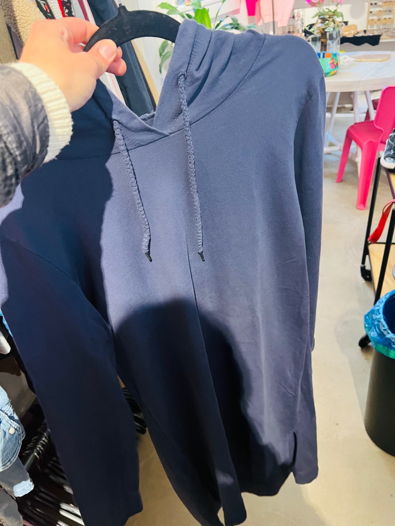Langer Hoodie Blau Gr.: M