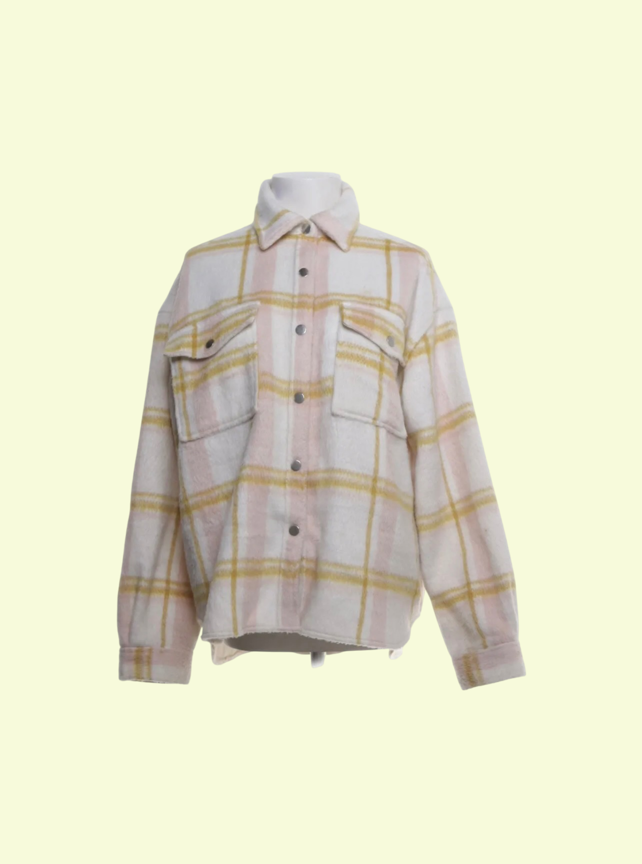 Gina Tricot Jacke Hemd Weiß Rosa Gr.: S