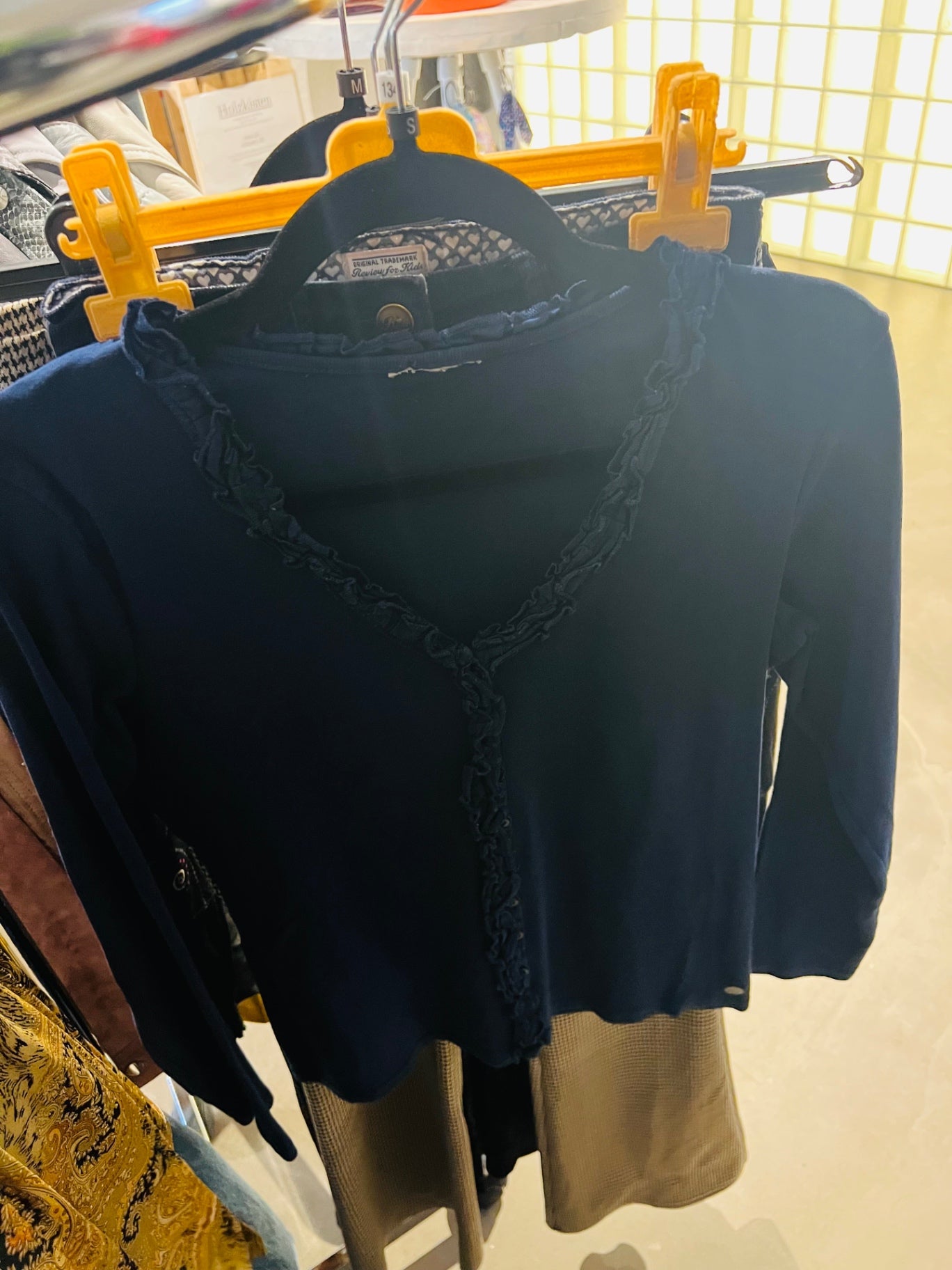 Langarmshirt Dunkelblau Gr.: S