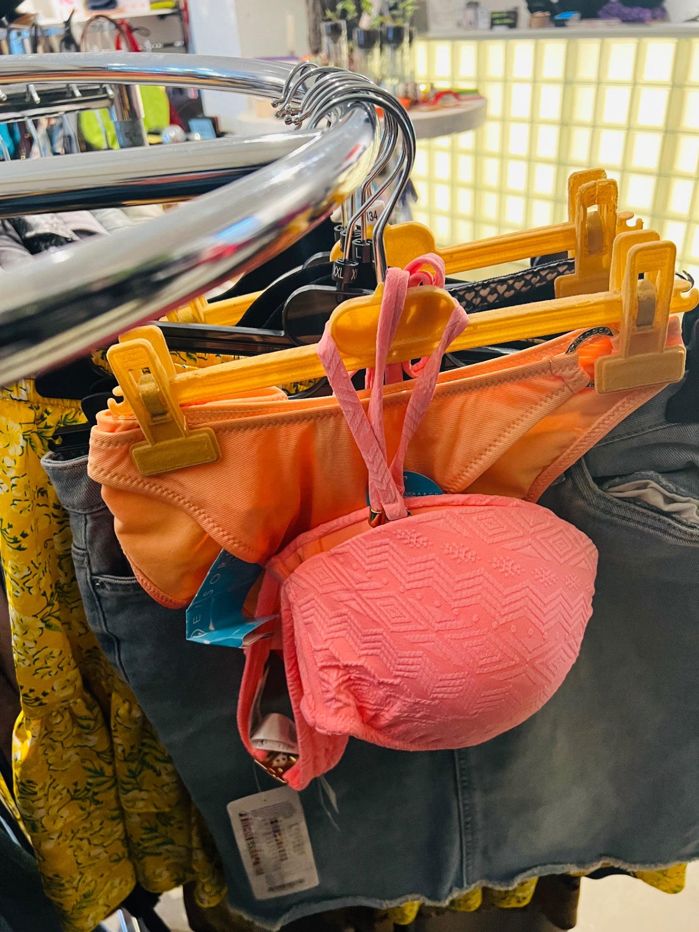 Bikini Pastellorange und Rosa Gr.: