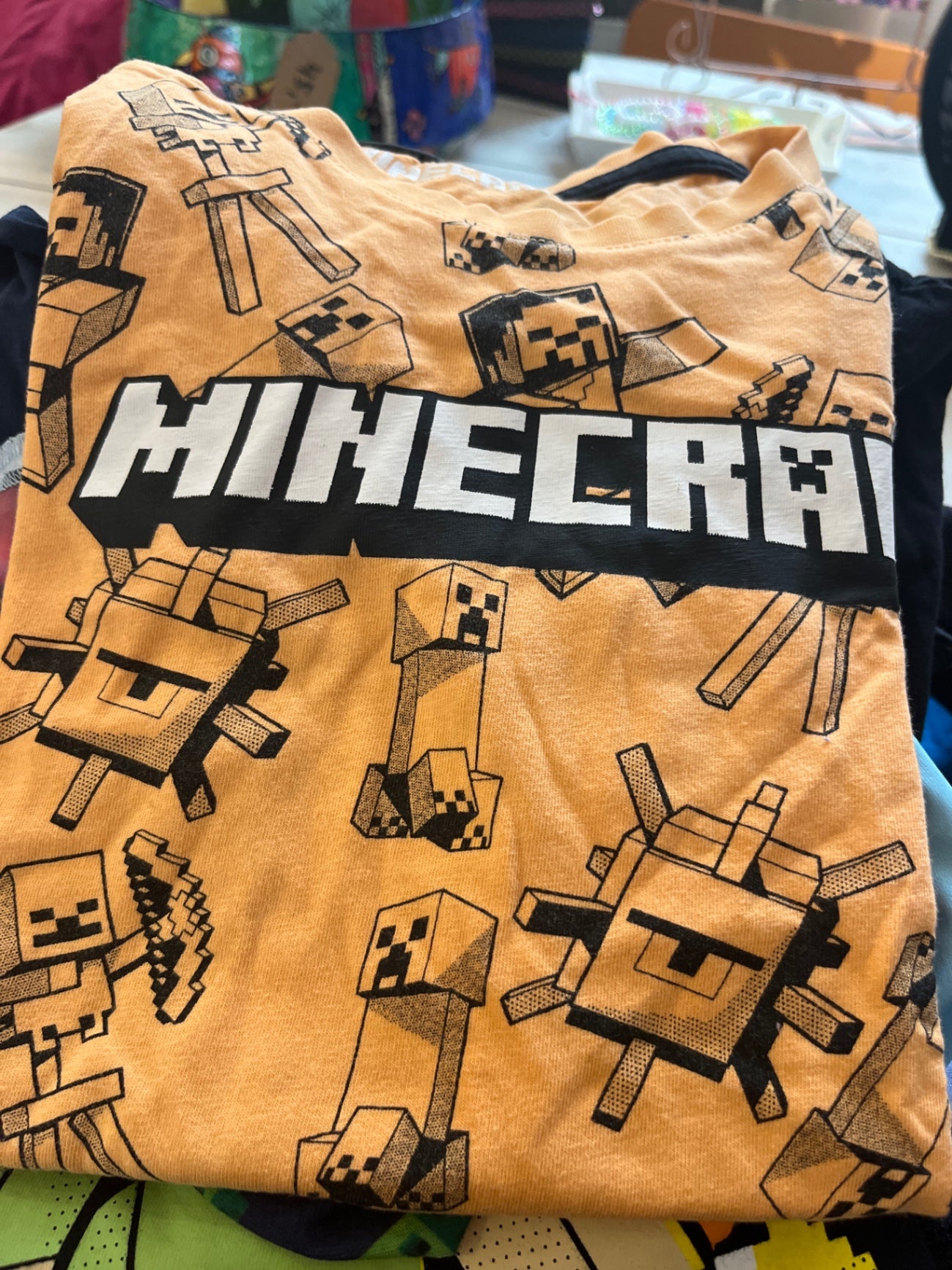 Minecraft T-Shirt Orange Gr.: 152