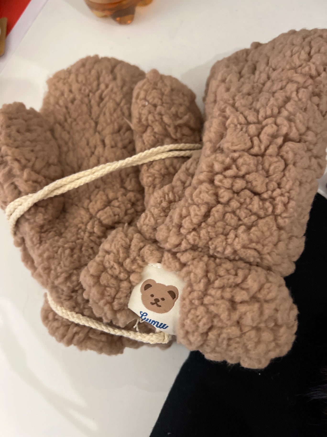 Handschuhe Beige 