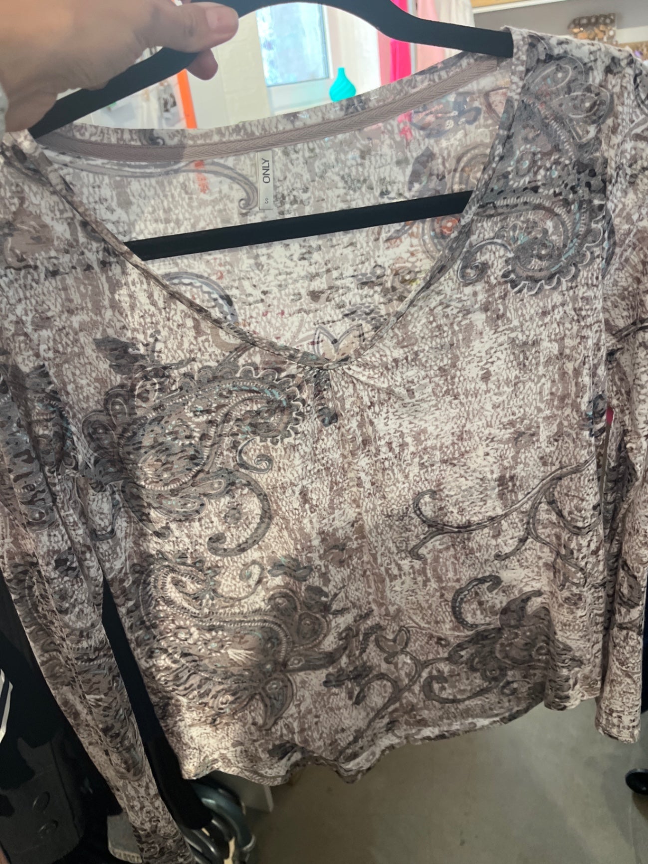 ONLY Shirt Beige braun Gr.: S