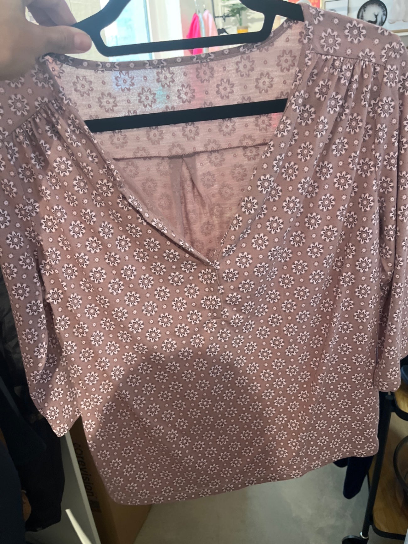 Lascana Shirt Rosa Blümchen Gr.: 36/38