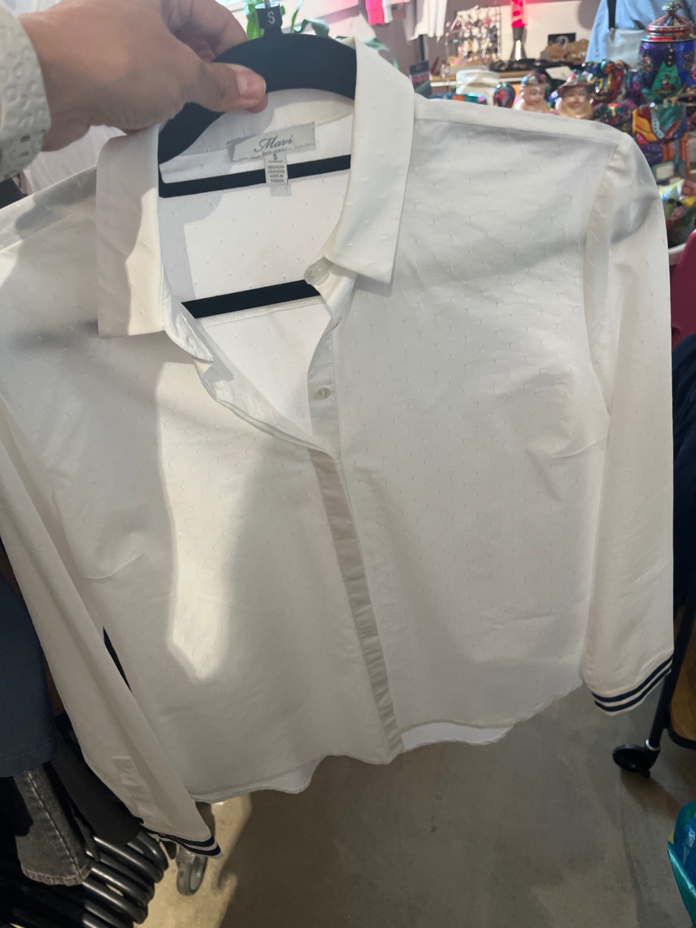 Mavi Bluse Weiß Gr.: S