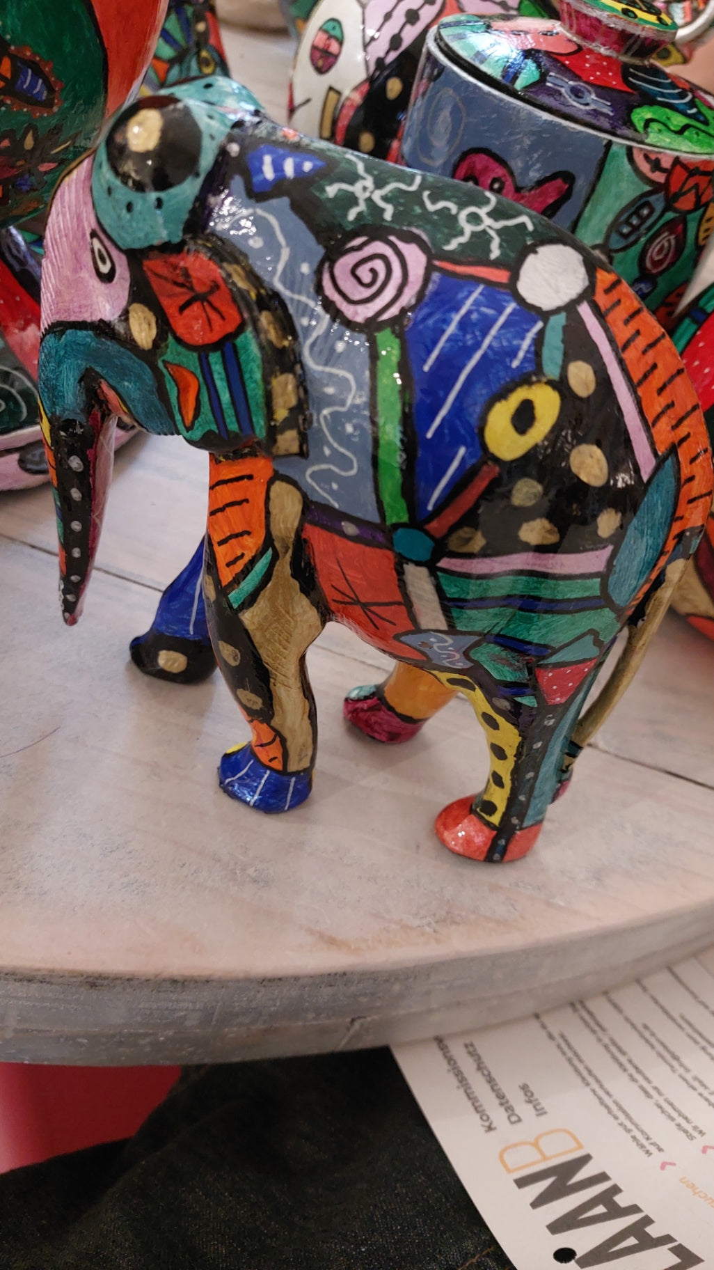 Pop-UP Upcycling Dekofigur Elefant Bunt