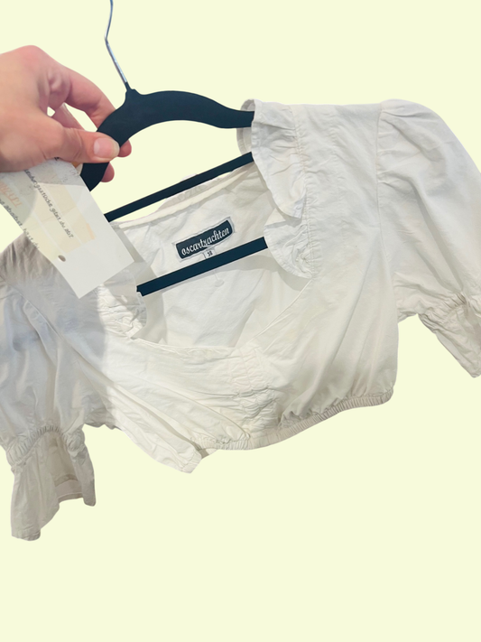 Trachtenbluse Weiß Gr.: M