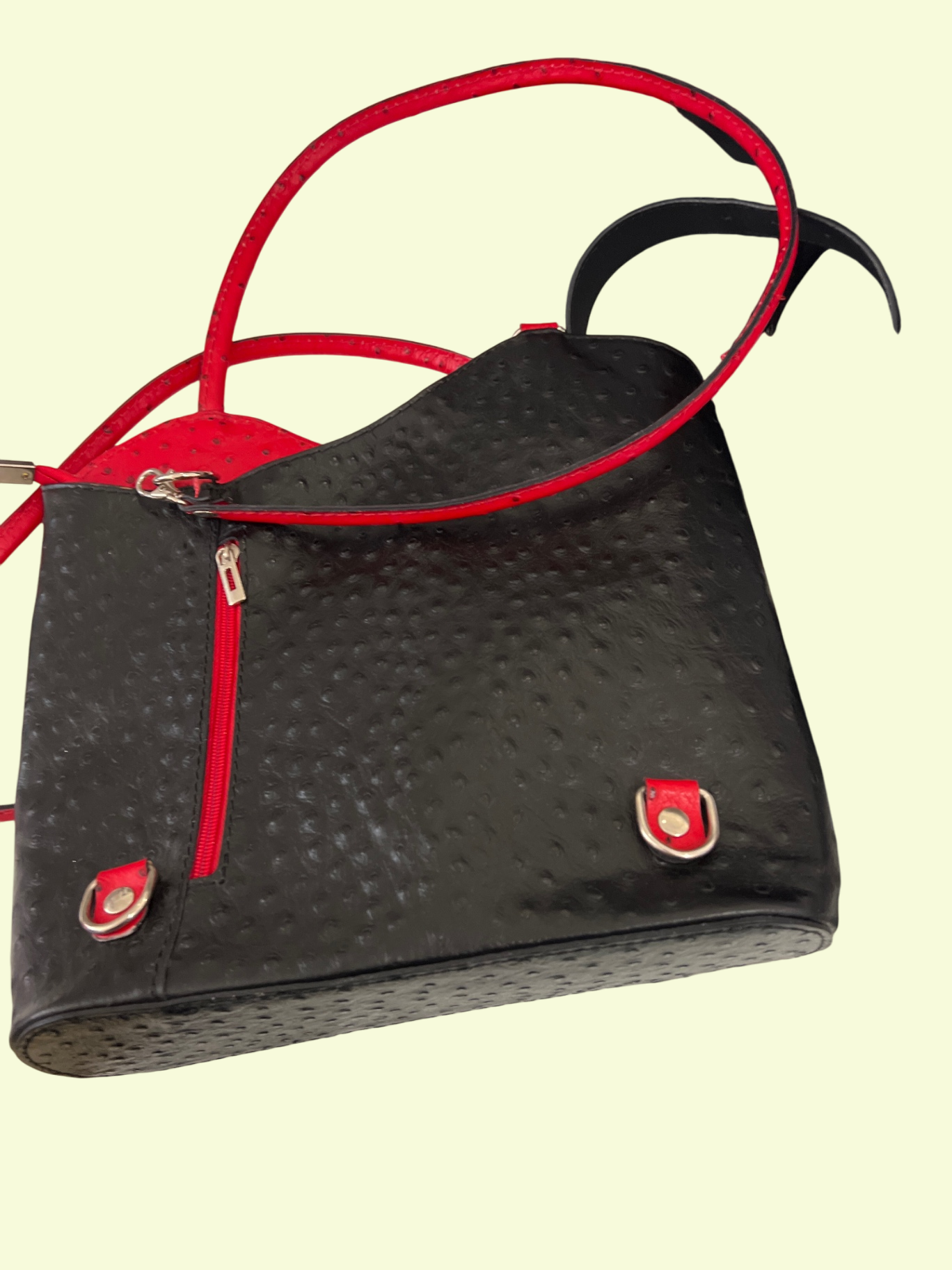 Handtasche Schwarz und Rot 