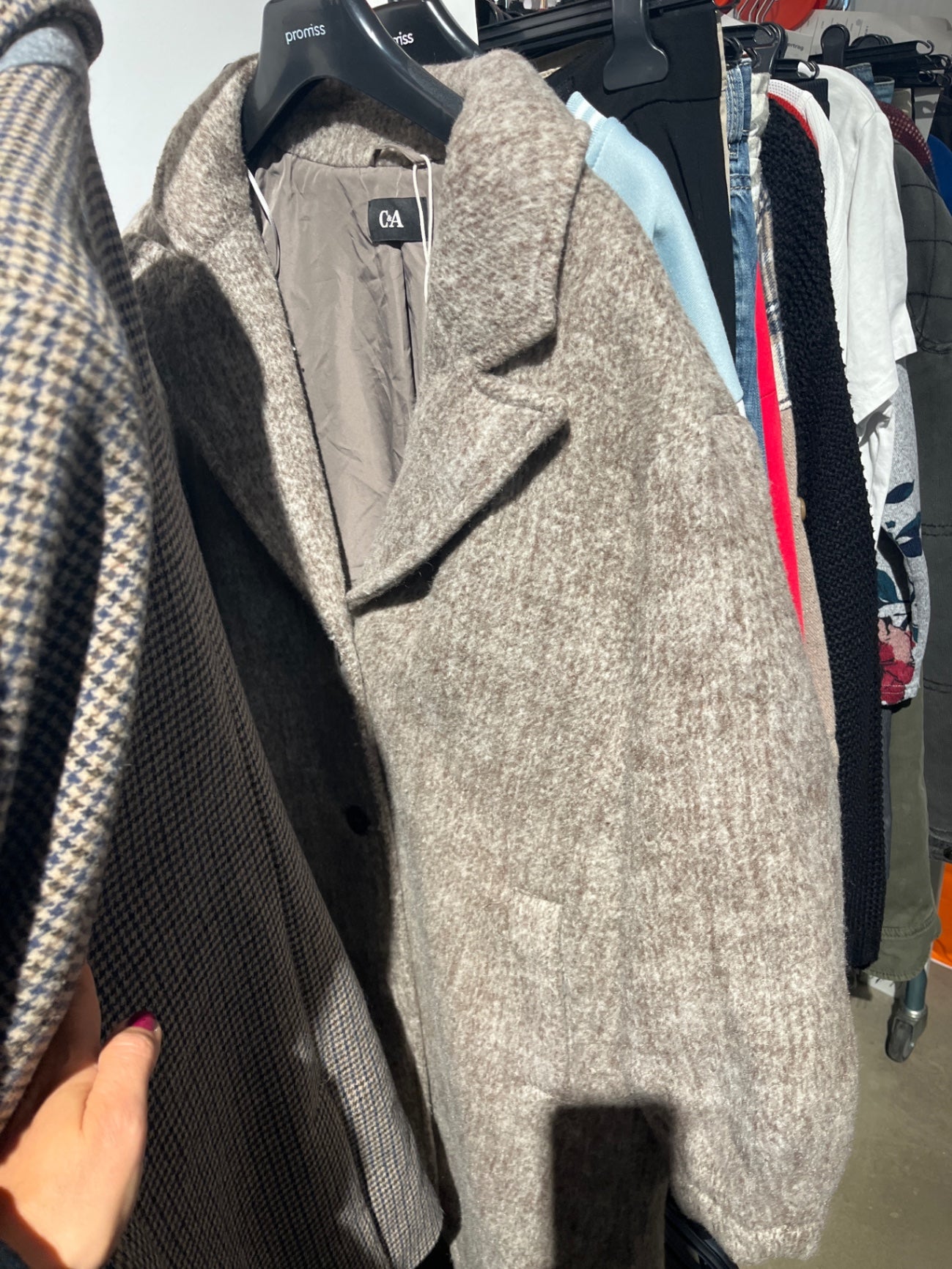 C&A Wollmantel Beige,grau Gr.: XL