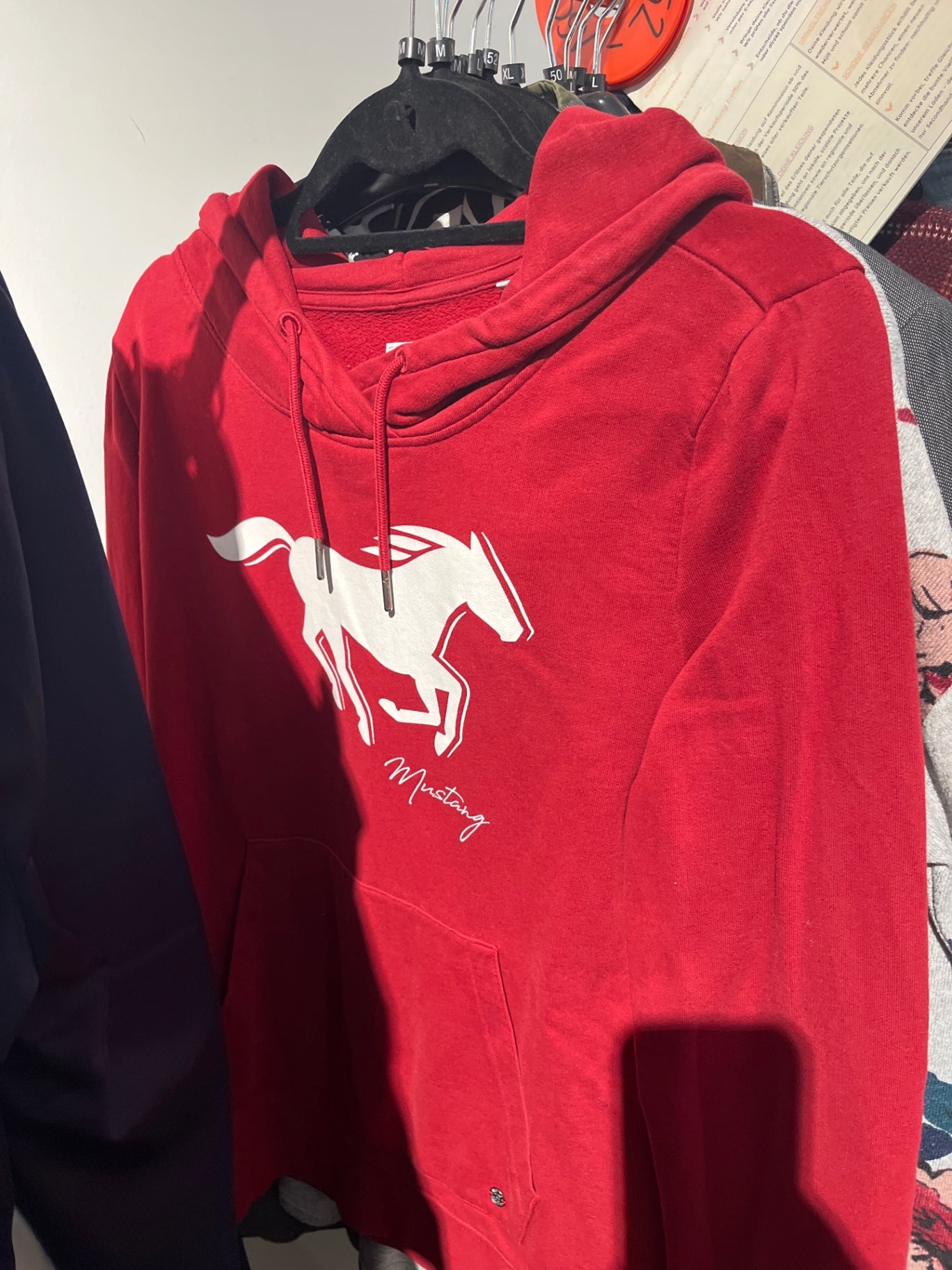 Mustang Hoodie Rot Gr.: M