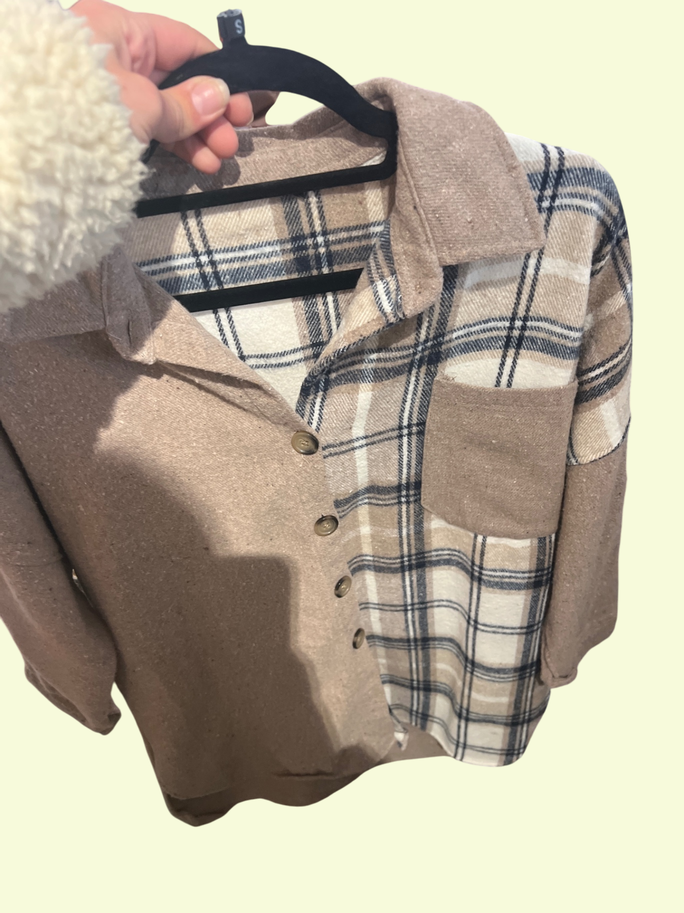 Hemd Wolle Beige Gr.: S