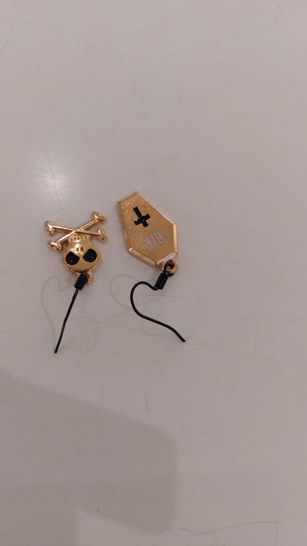 Corvus Luna Halloween Ohrringe Gold