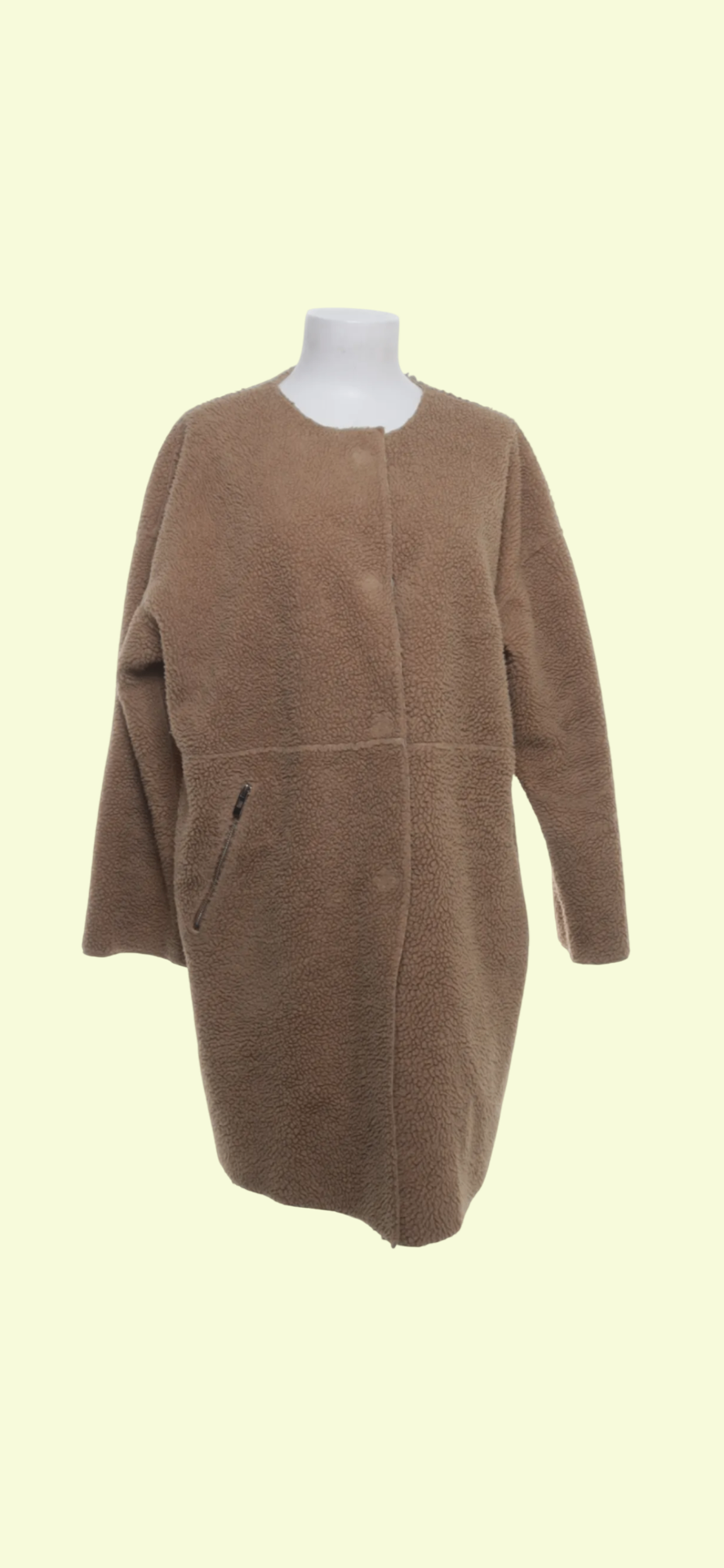 TOPSHOP Teddy Mantel Beige Gr.: S