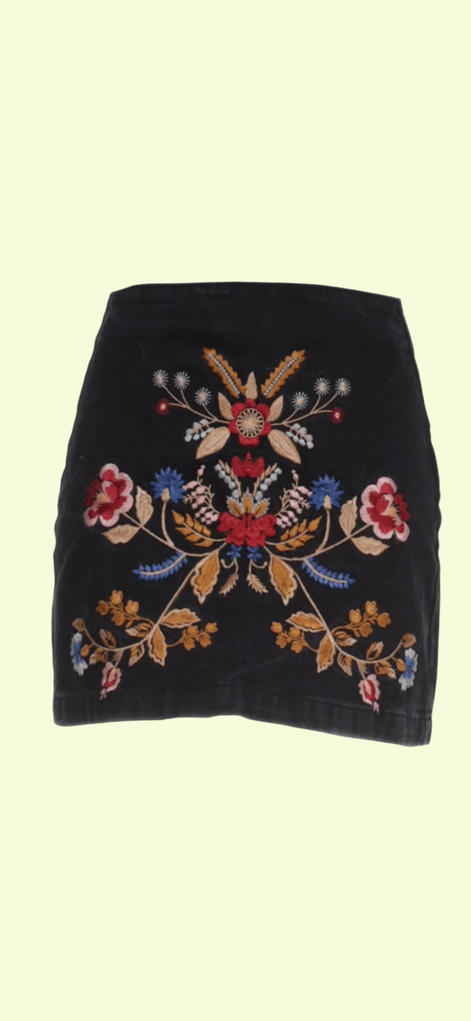 TOPSHOP Rock Schwarz Muster Gr.: S