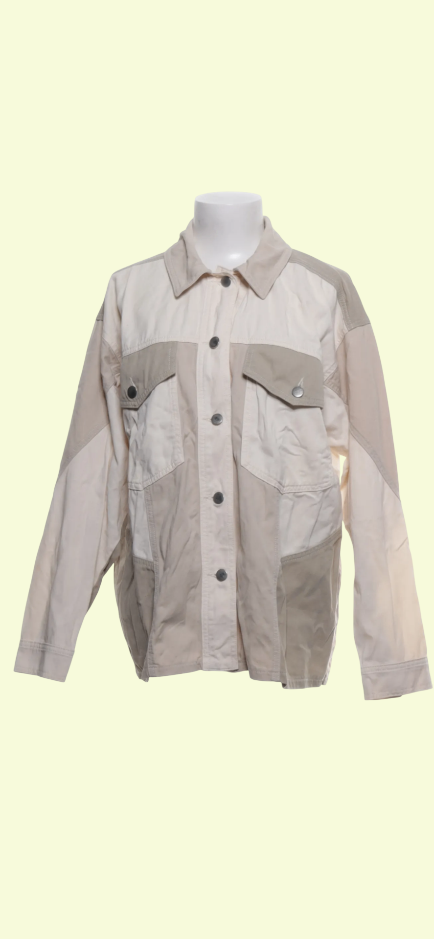 TOPSHOP Jacke Hemd Beige Gr.: L