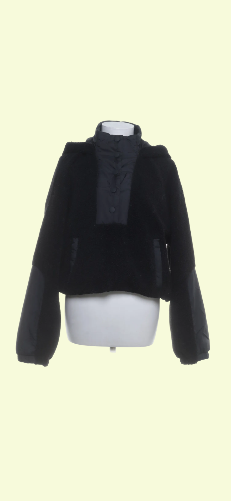 Zara Fleece Pulli Jacke Schwarz Gr.: XL