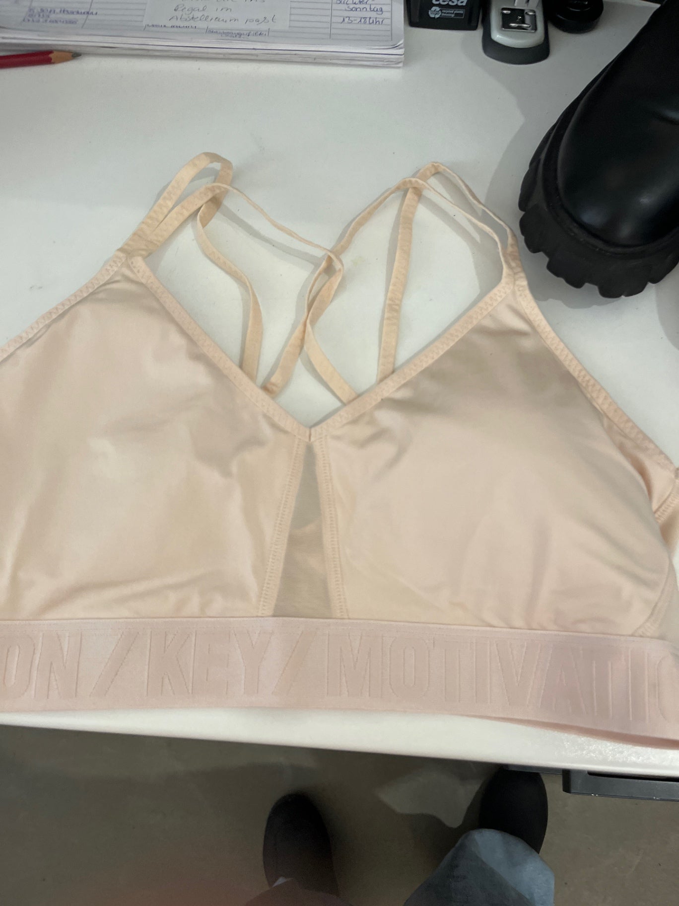 H&M Sport BH Beige Gr.: L