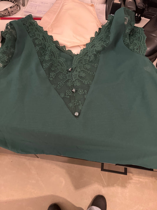 Bluse Top Grün Gr.: 4XL