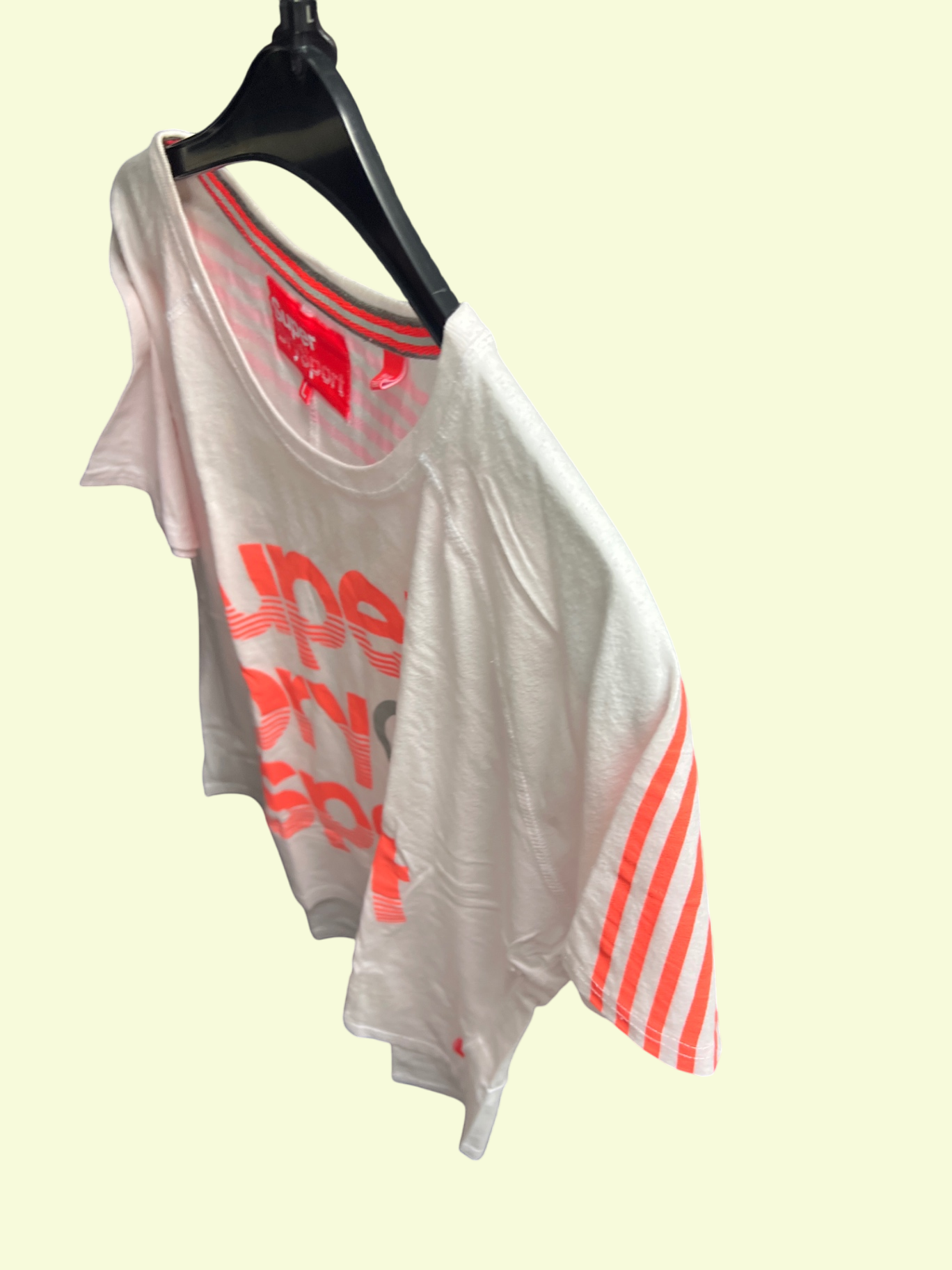 Superdry Sport Top Weiß-Orange Gr.: L