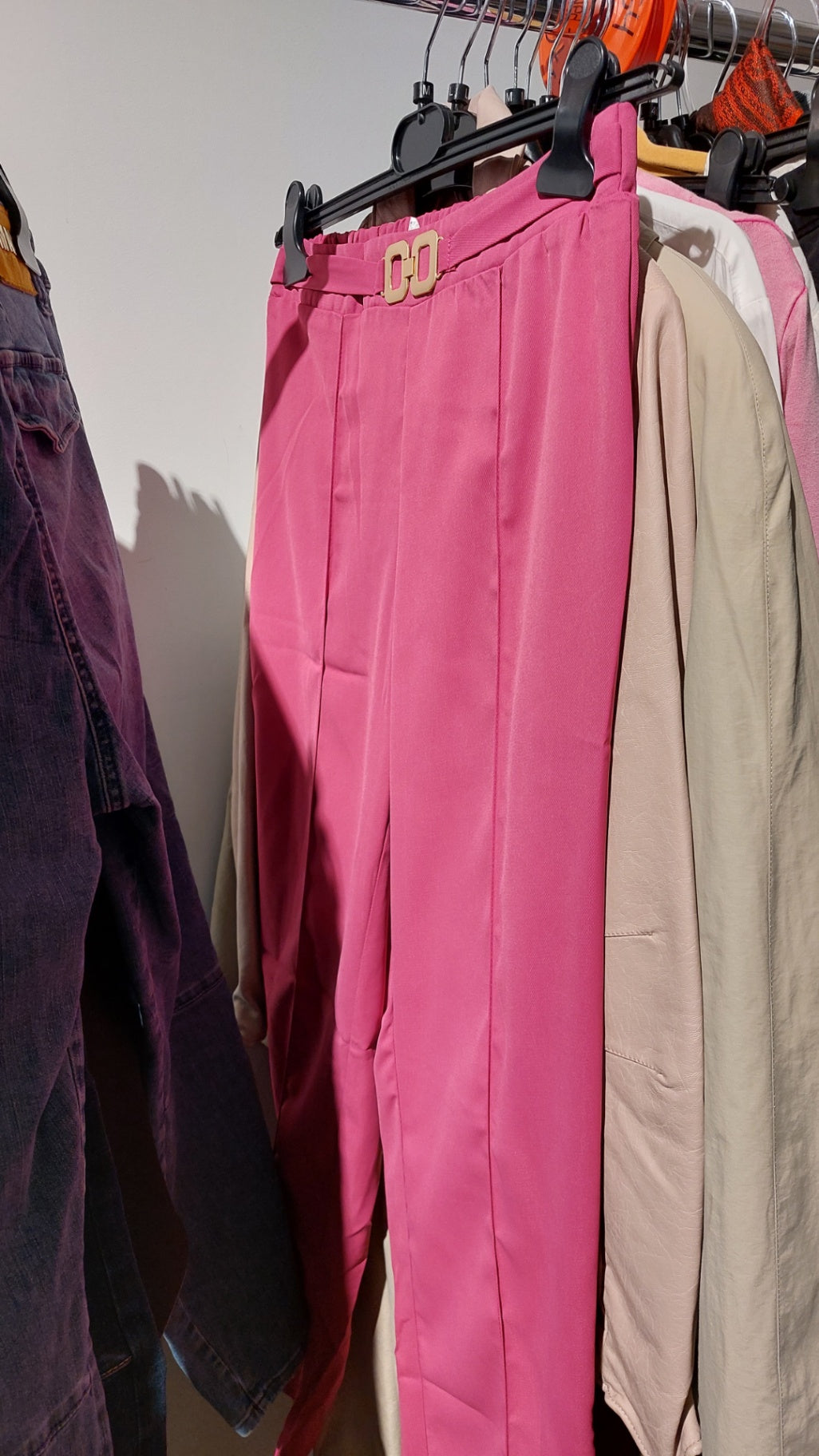 Stoffhose Pink Gr.: M
