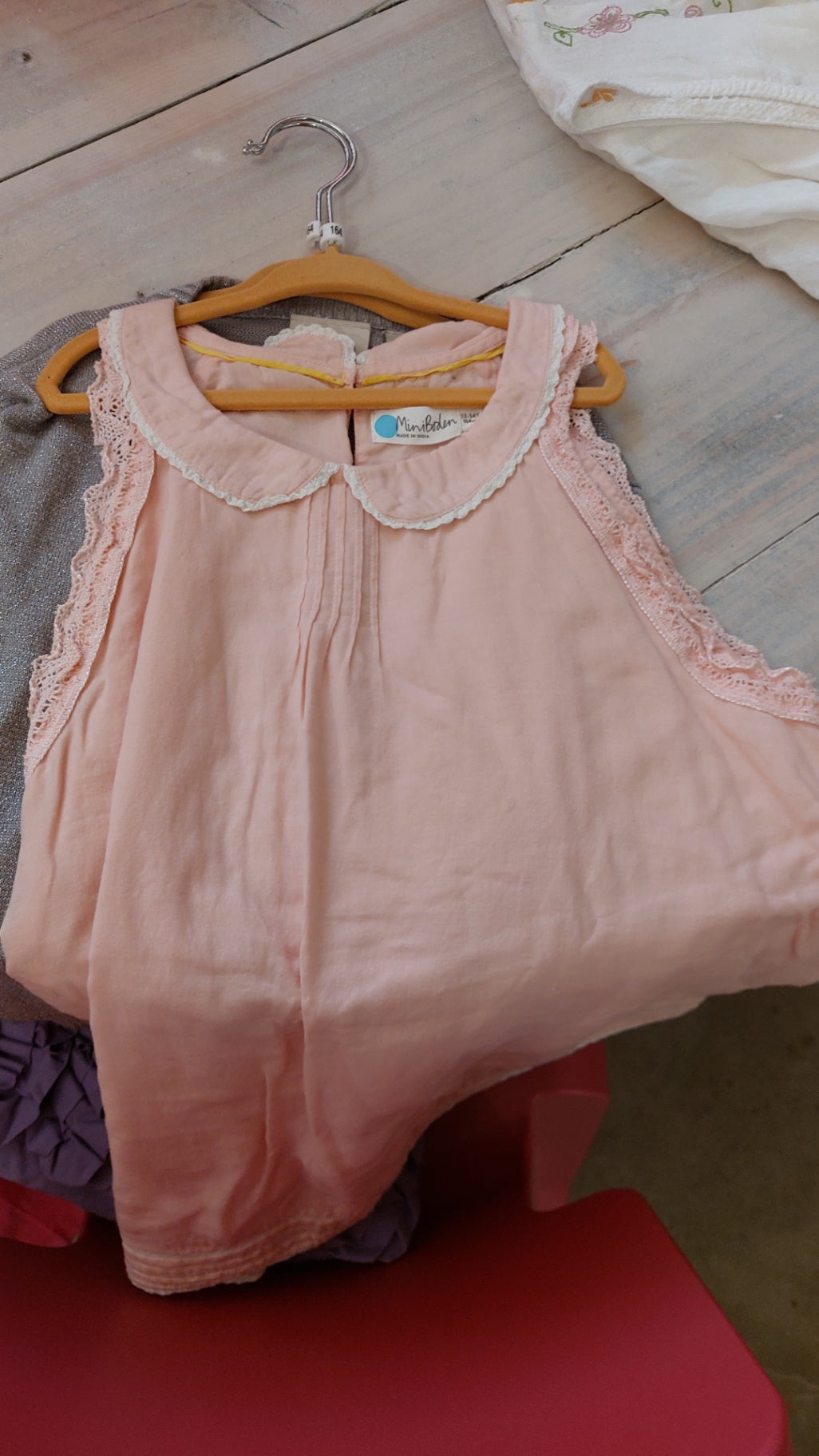 Mini Boden Ärmellose Bluse Rosa Gr.: 164