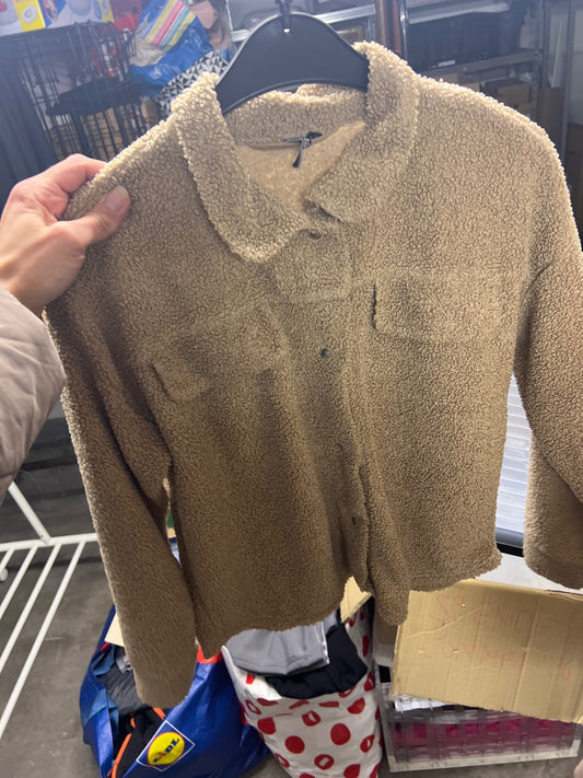 Pieces Teddy Hemd Beige/Cremefarben Gr.: S